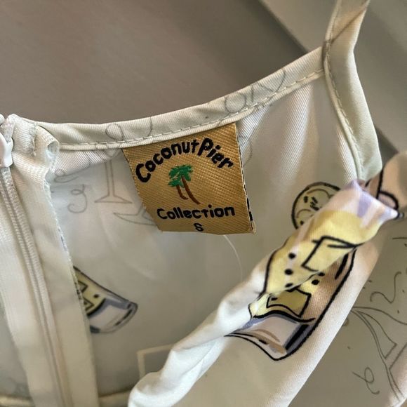 Coconut Pier Cocktail Print Sundress sz S NWT - Picture 2 of 5